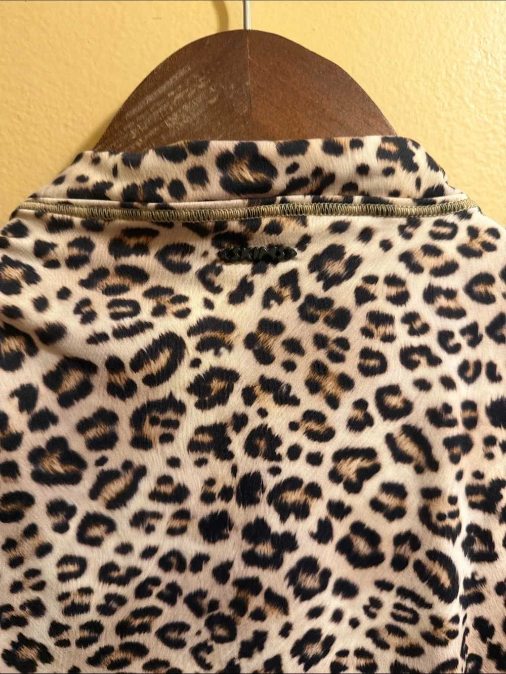 SKIMS champagne Leopard Zip-Front swim